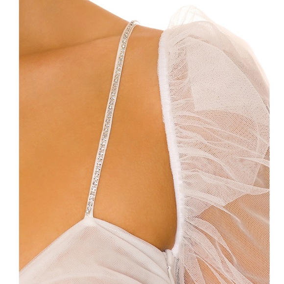 The Bar Long Sleeve Dress in White - Picture 5 of 5